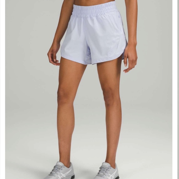 sz 4 Lululemon Track That Mid-Rise Lined Short 5" Pastel Blue - Picture 1 of 9